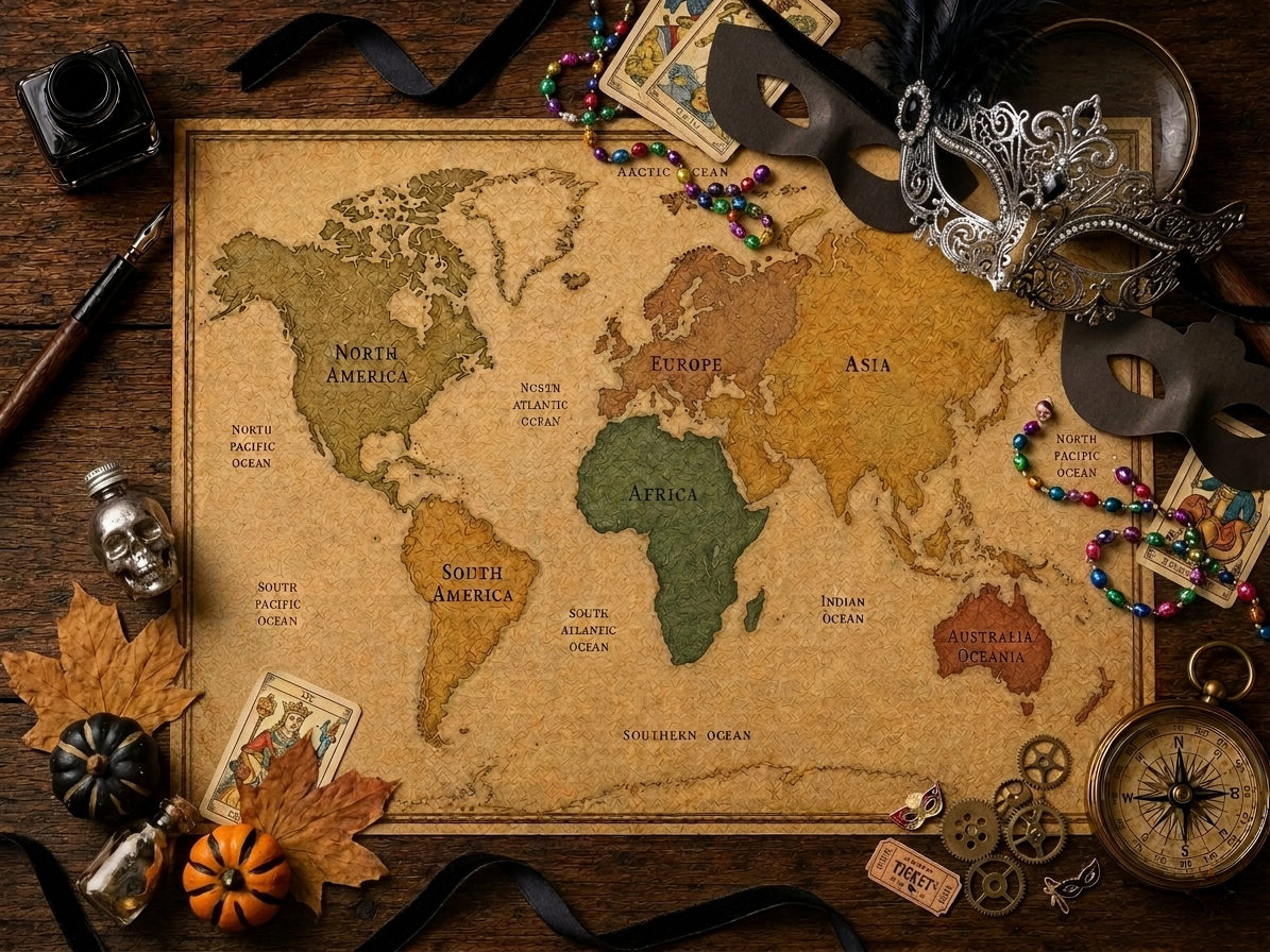An interactive global festival atlas travel map